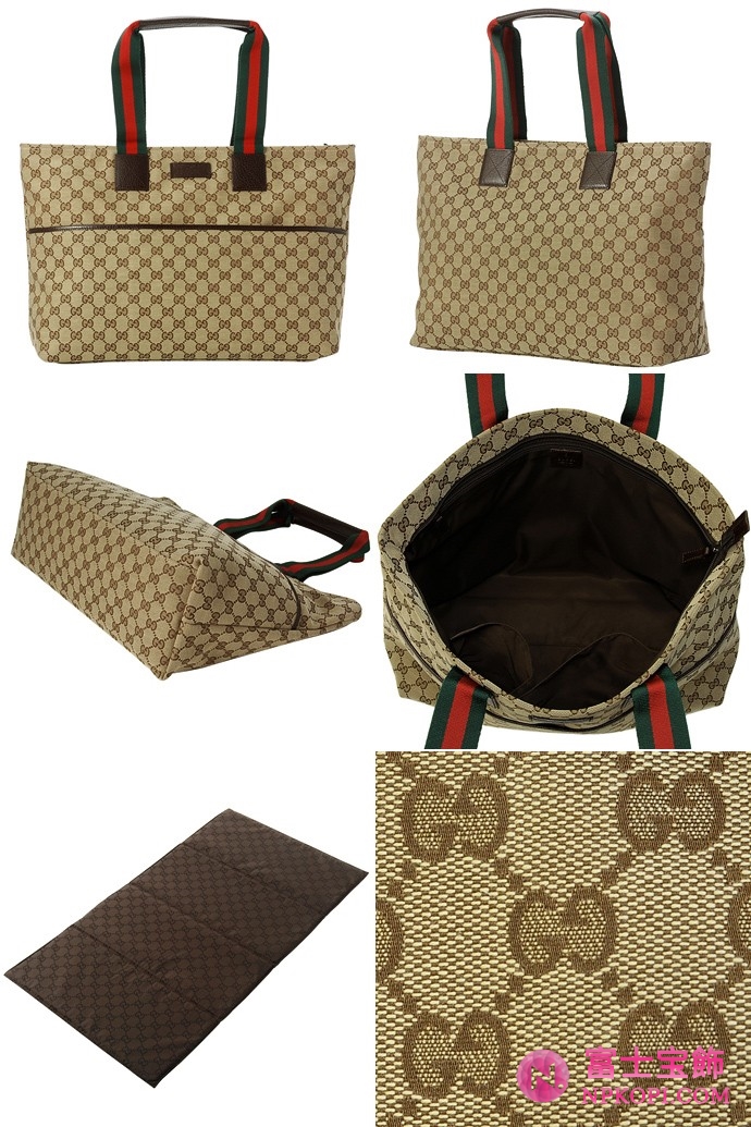GUCCI/グッチ 2012年春夏GUCCI BABY定番キャンバスGG柄マザーズバッグ 155524 F4FOR 9791 